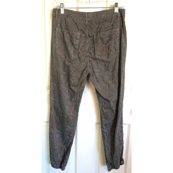 Sundry Python Joggers in Smoke Cotton Pants Ankle Zip Gray & Brown Size 27" - Picture 10 of 10